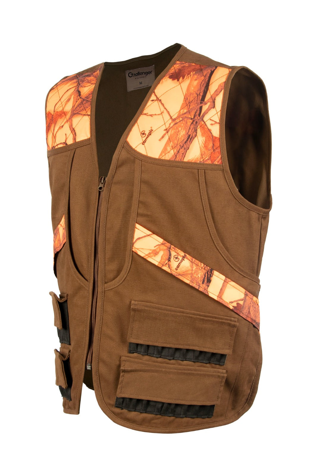 Challenger – Ullr Men's Rip-Resistant Multi-Pocket Hunting Vest with Game Pouch and Cartridge Holder (702)