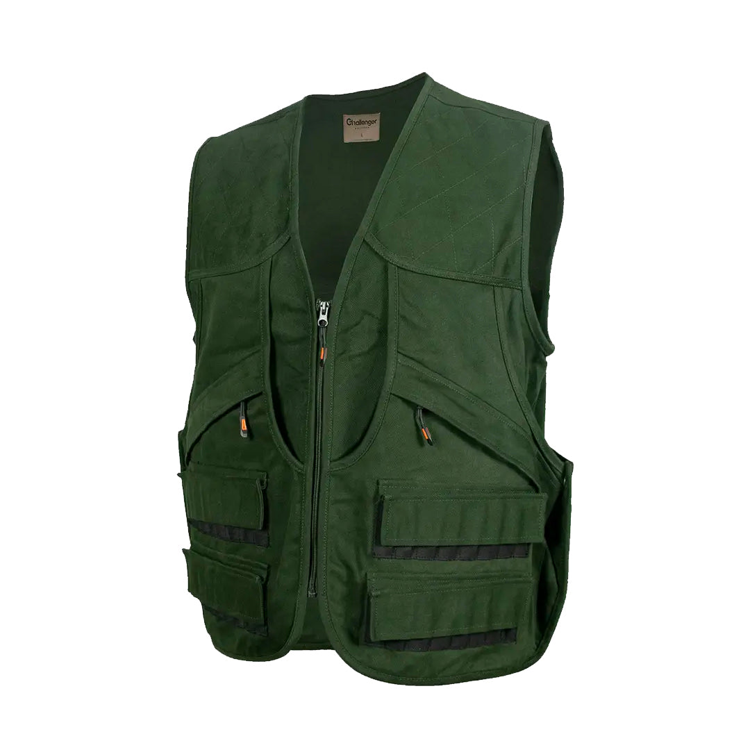 Challenger – Ullr Men's Rip-Resistant Multi-Pocket Hunting Vest with Game Pouch and Cartridge Holder (702)