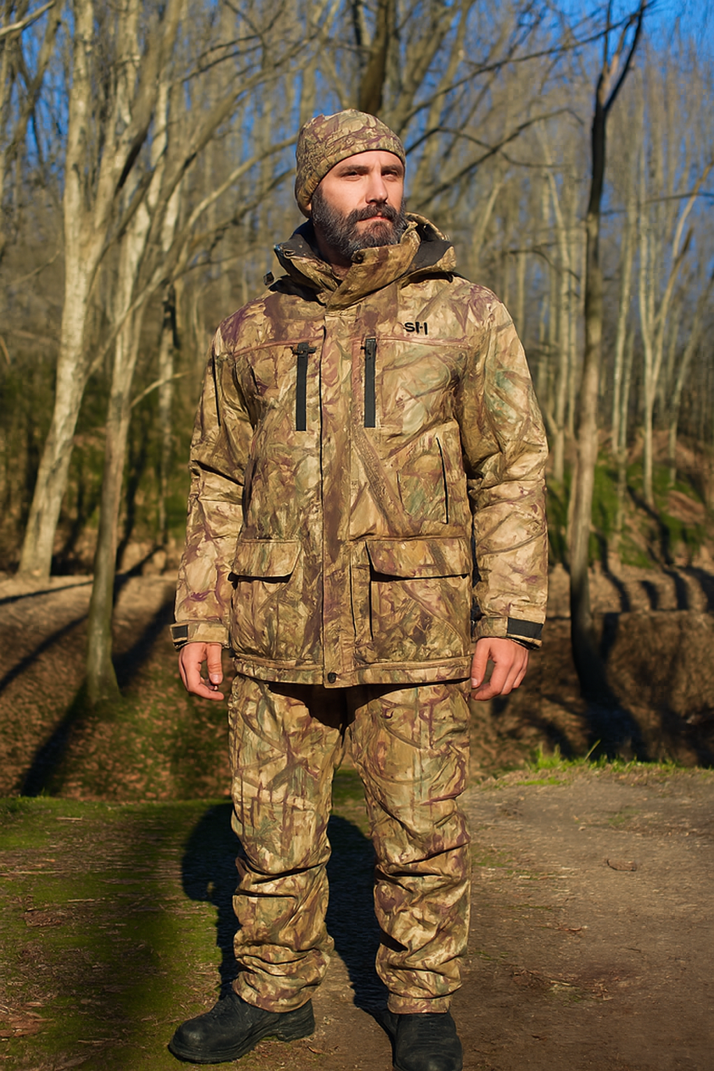 Challenger – Wind & Waterproof Softshell Hunting Jacket with Oak Camo (280)